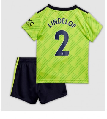 Manchester United Victor Lindelof #2 babykläder Tredje Tröja barn 2022-23 Korta ärmar (+ Korta byxor)